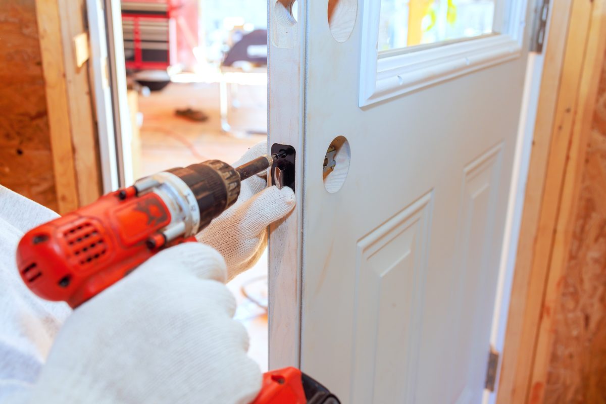 Lock replacement on an Ottawa door